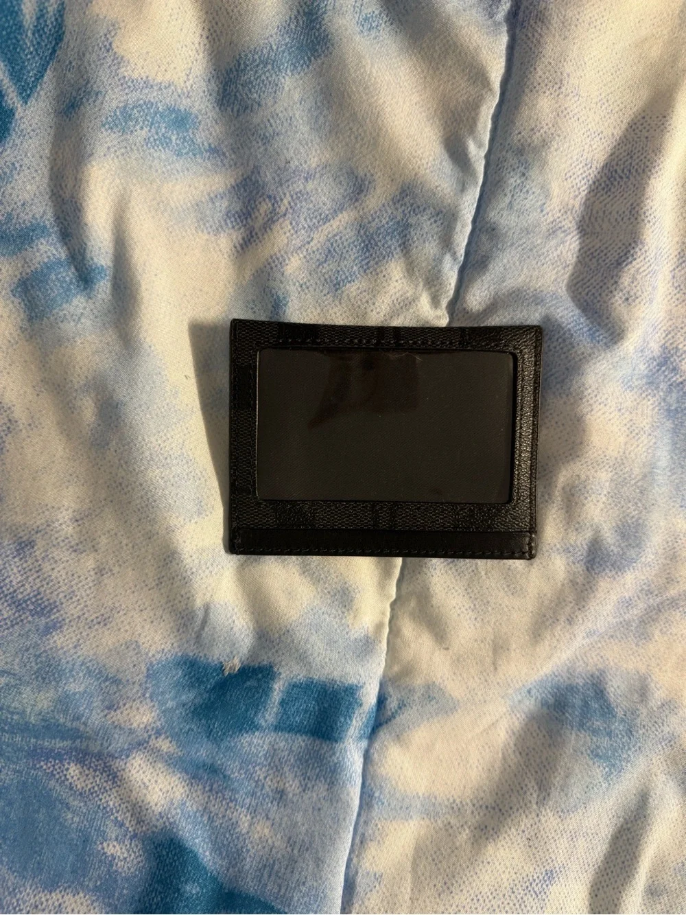 Coach Black Leather ID Sleeve with Clear Window
